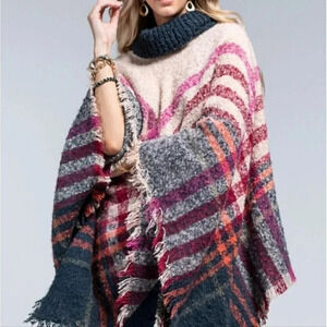 Fall Sweater Weather Poncho Style Brand NWOT Cozy Soft
